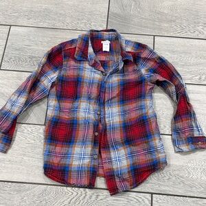 Carter's Red and Blue Plaid Button Down Shirt